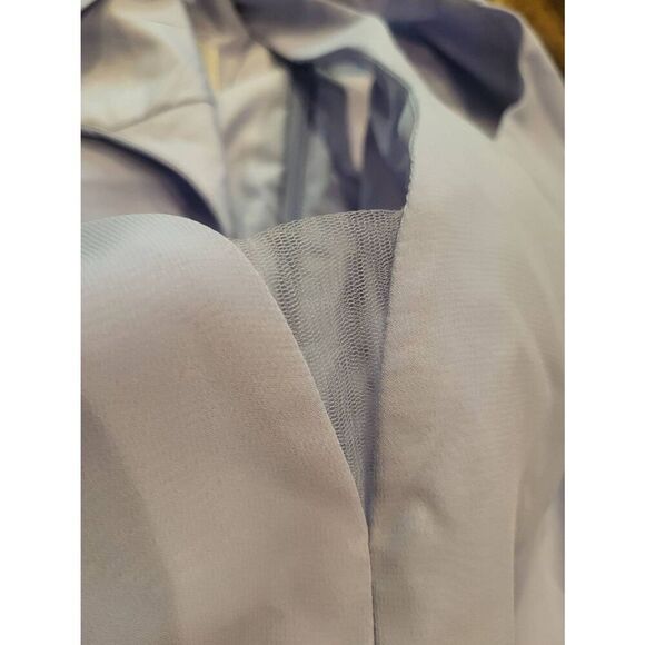 NWT Azazie Dress Women's 20 Blue Ice Periwinkle Chiffon Long Sleeveless V Neck - Picture 5 of 8